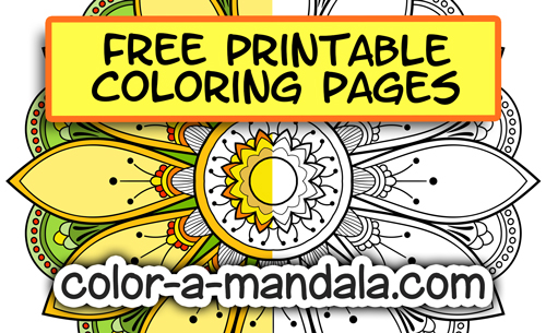 Free Coloring Pages at Color A Mandala www.color-a-mandala.com