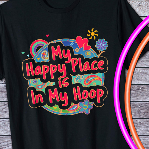 Hula Hoop Tshirts by the Mandala Girl