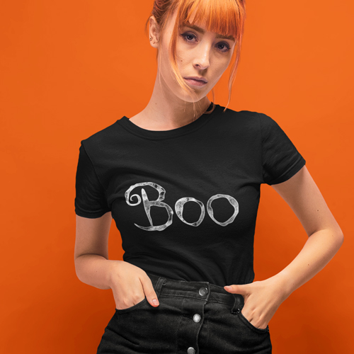 Halloween Tshirts by The Mandala Girl - Boo